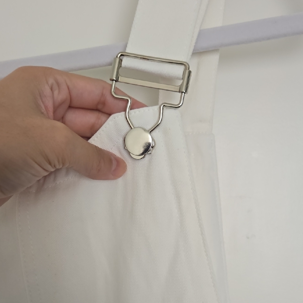 White Overalls with Silver Buckles - Picture 6 of 10